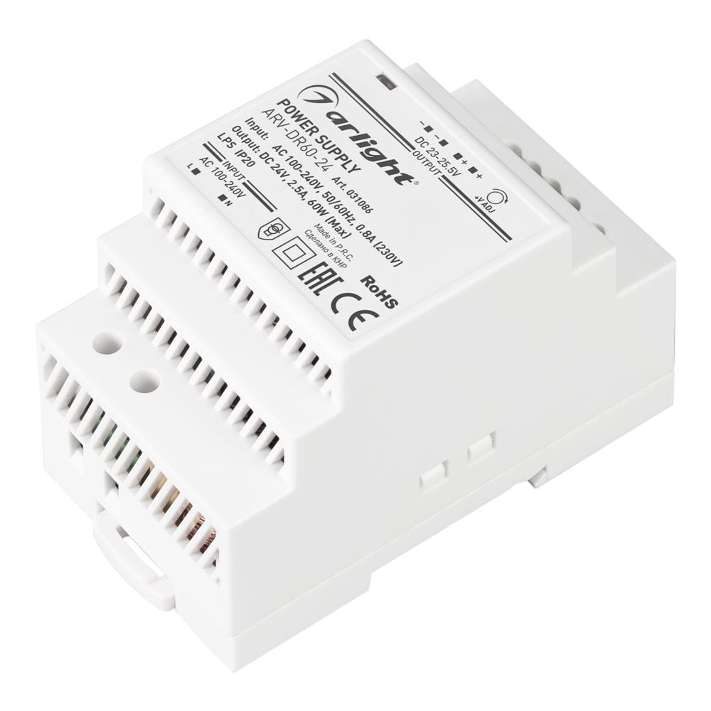 Блок питания Arlight ARV-DR60-24 (24V, 2.5A, 60W)