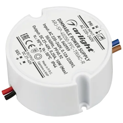 Блок питания Arlight ARJ-SP-40250-PFC-TRIAC-R (10W, 27-40V, 250mA)