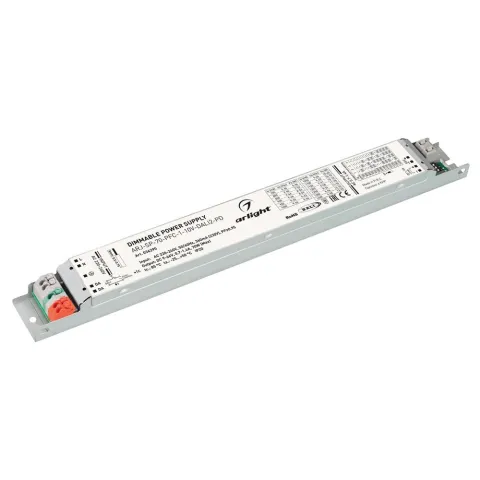Блок питания Arlight ARJ-SP-70-PFC-1-10V-DALI2-PD (70W, 9-66V, 0.7-1.4A)