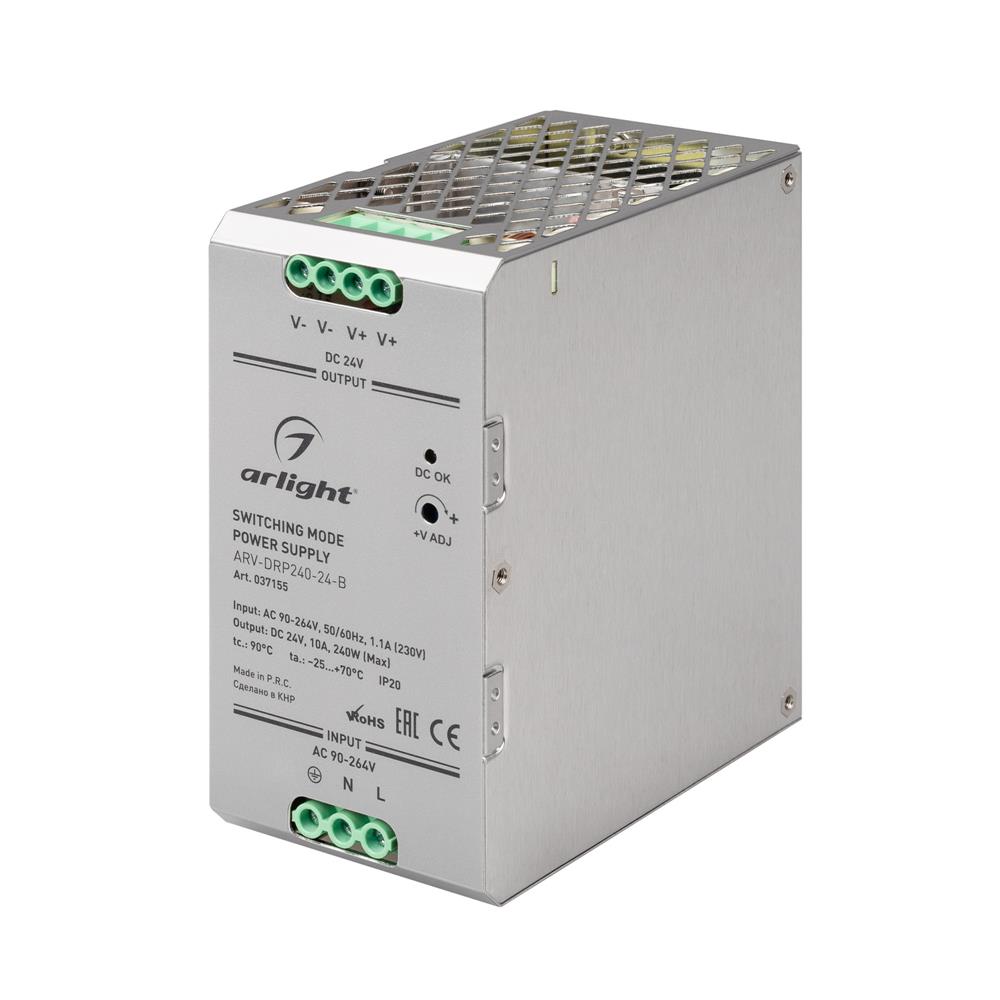 Блок питания Arlight ARV-DRP240-24-B (24V, 10A, 240W, PFC)