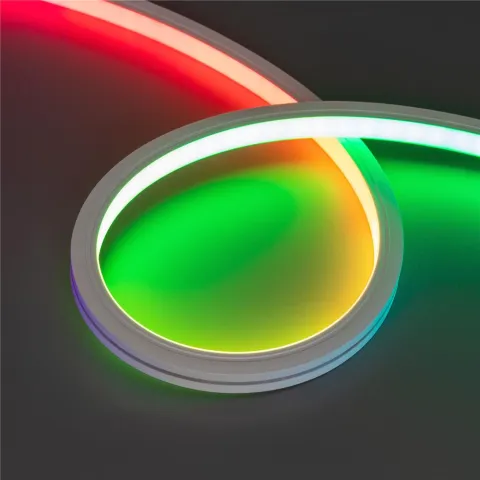 Светодиодная лента герметичная Arlight DMX MOONLIGHT-TOP-B84-13x12mm 24V RGB-PX7 (18 W/m, IP67, 5m, wire x2)