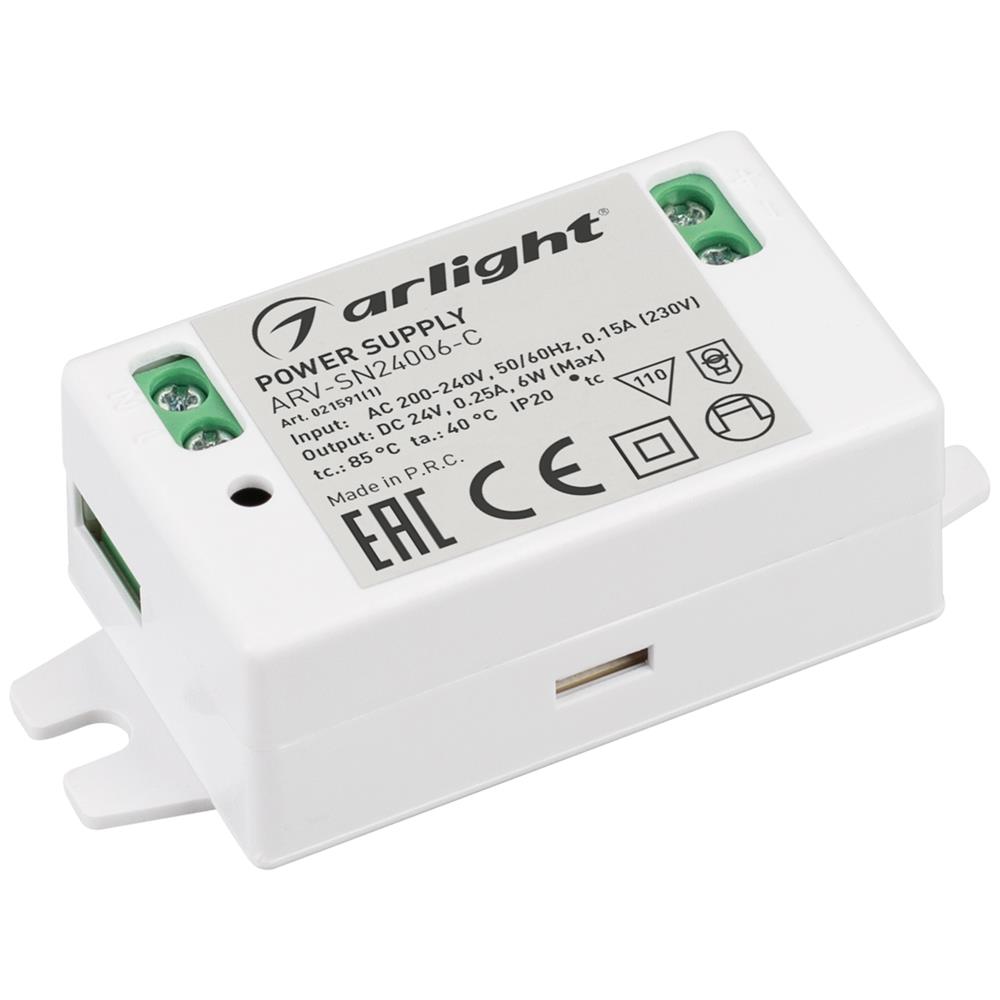 Блок питания Arlight ARV-SN24006-C (24V, 0.25A, 6W)
