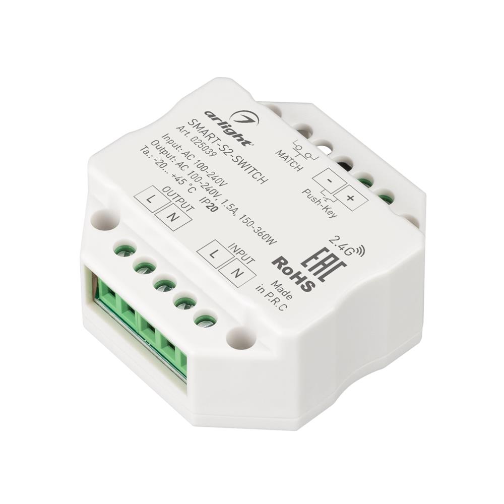 Контроллер-выключатель Arlight SMART-S2-SWITCH (230V, 1.5A, 2.4G)