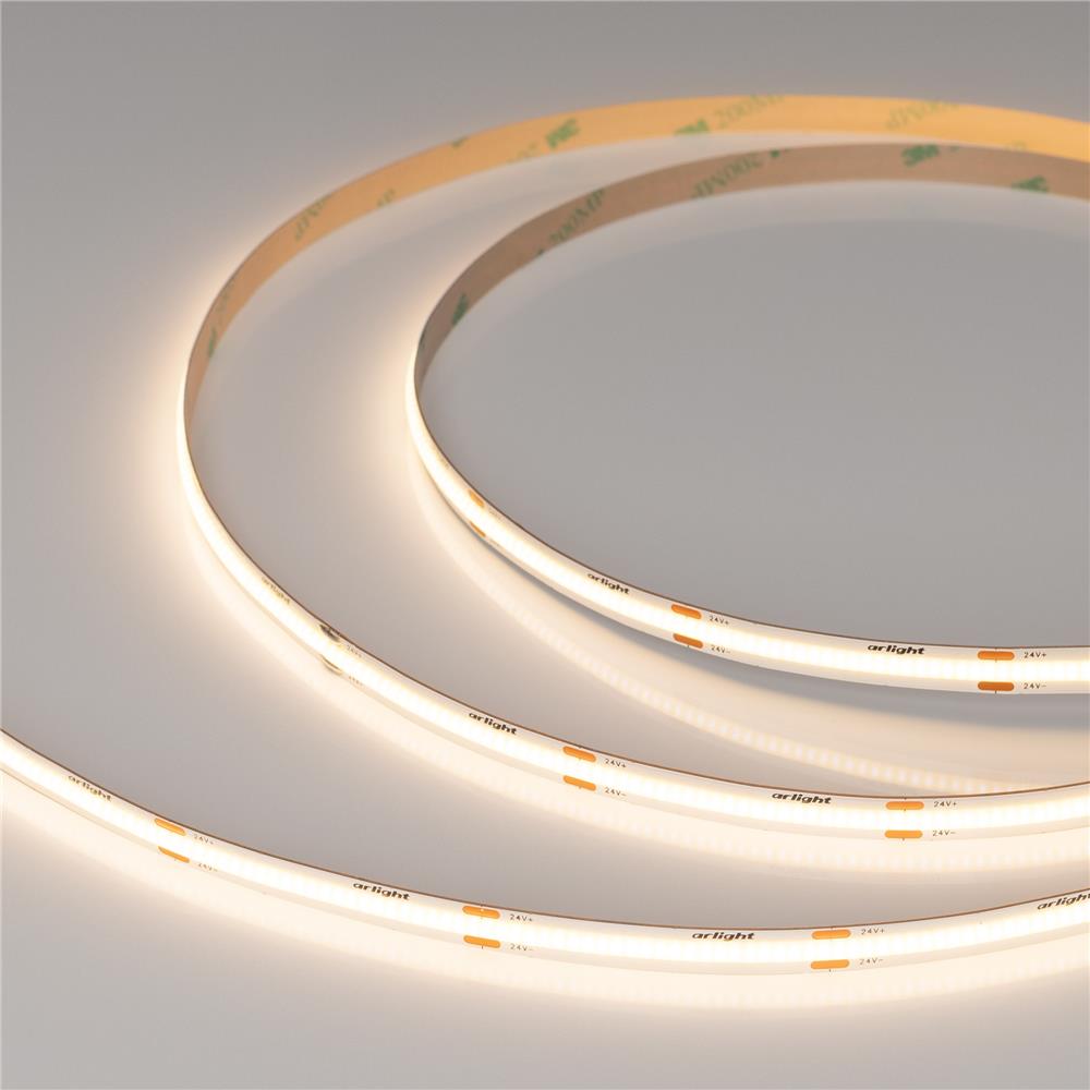 Светодиодная лента Arlight COB-X480-8mm 24V Warm3000 (8 W/m, IP20, CSP, 5m)