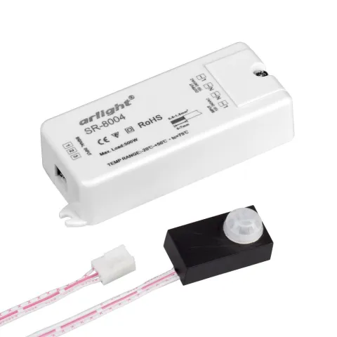 Датчик Arlight SR-8004 black (220V, 500W, PIR-Sensor)