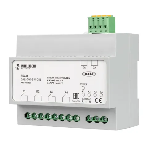 Релейный модуль Arlight DALI-704-SW-DIN (BUS, 4х16A)