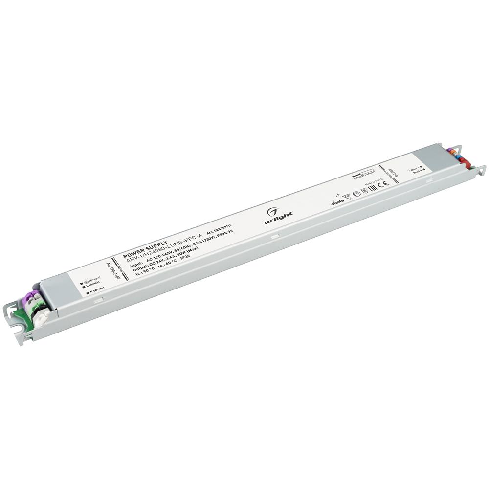 Блок питания Arlight ARV-UH24080-LONG-PFC-A (24V, 3.4A, 80W)