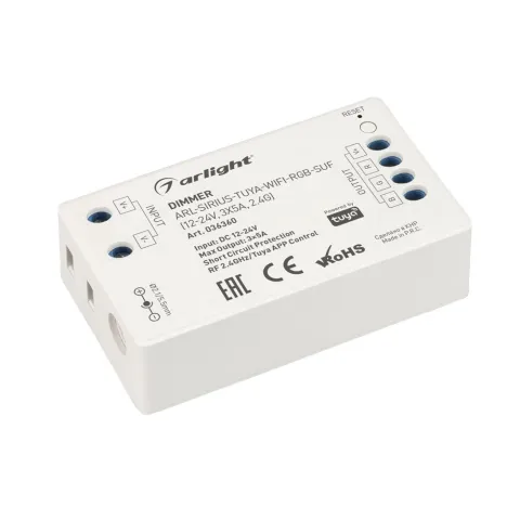 Диммер Arlight ARL-SIRIUS-TUYA-WIFI-RGB-SUF (12-24V, 3x5A, 2.4G)