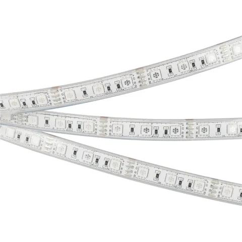 Светодиодная лента герметичная Arlight RTW-PU-B60-12.5mm 12V RGB (14.4 W/m, IP68, Wire 2m, 5m)