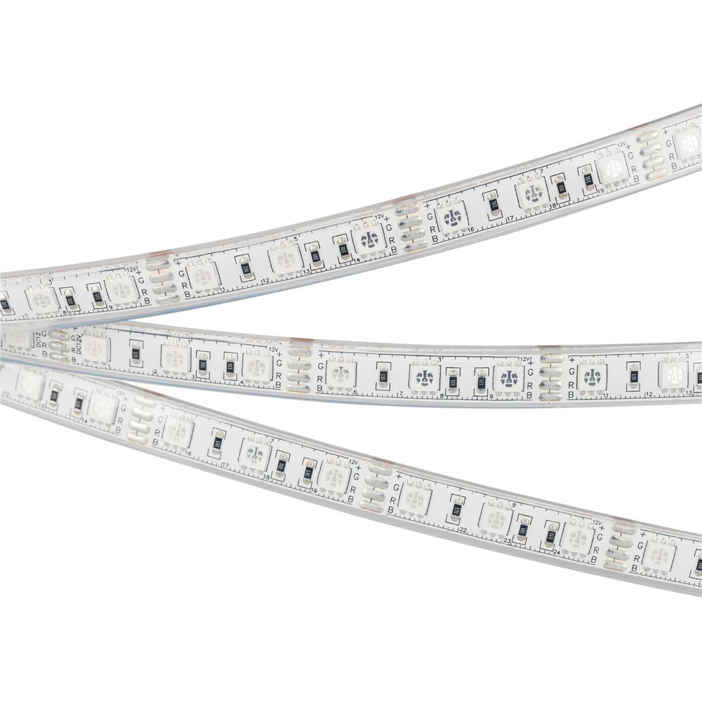 Светодиодная лента герметичная Arlight RTW-PU-B60-12.5mm 12V RGB (14.4 W/m, IP68, Wire 2m, 5m)