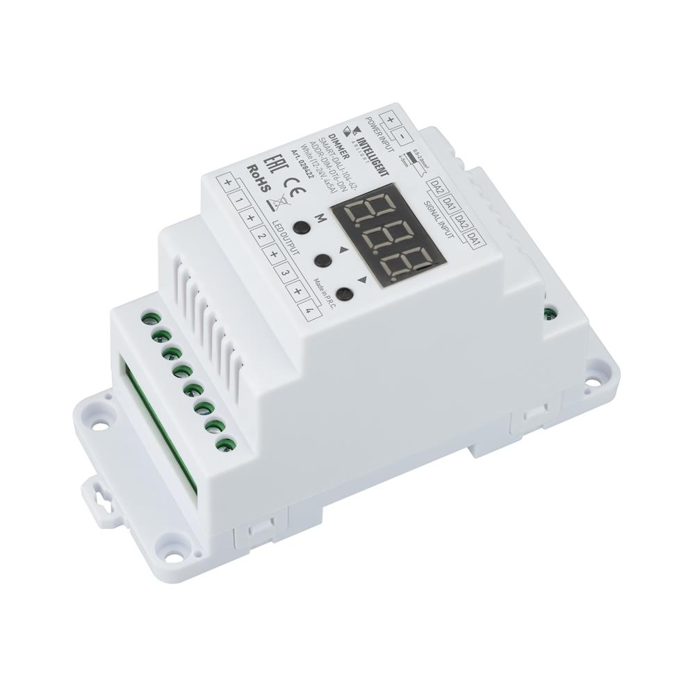 Диммер Arlight SMART-DALI-104-62-ADDR-DIM-DT6-DIN White (12-24V, 4x5A)