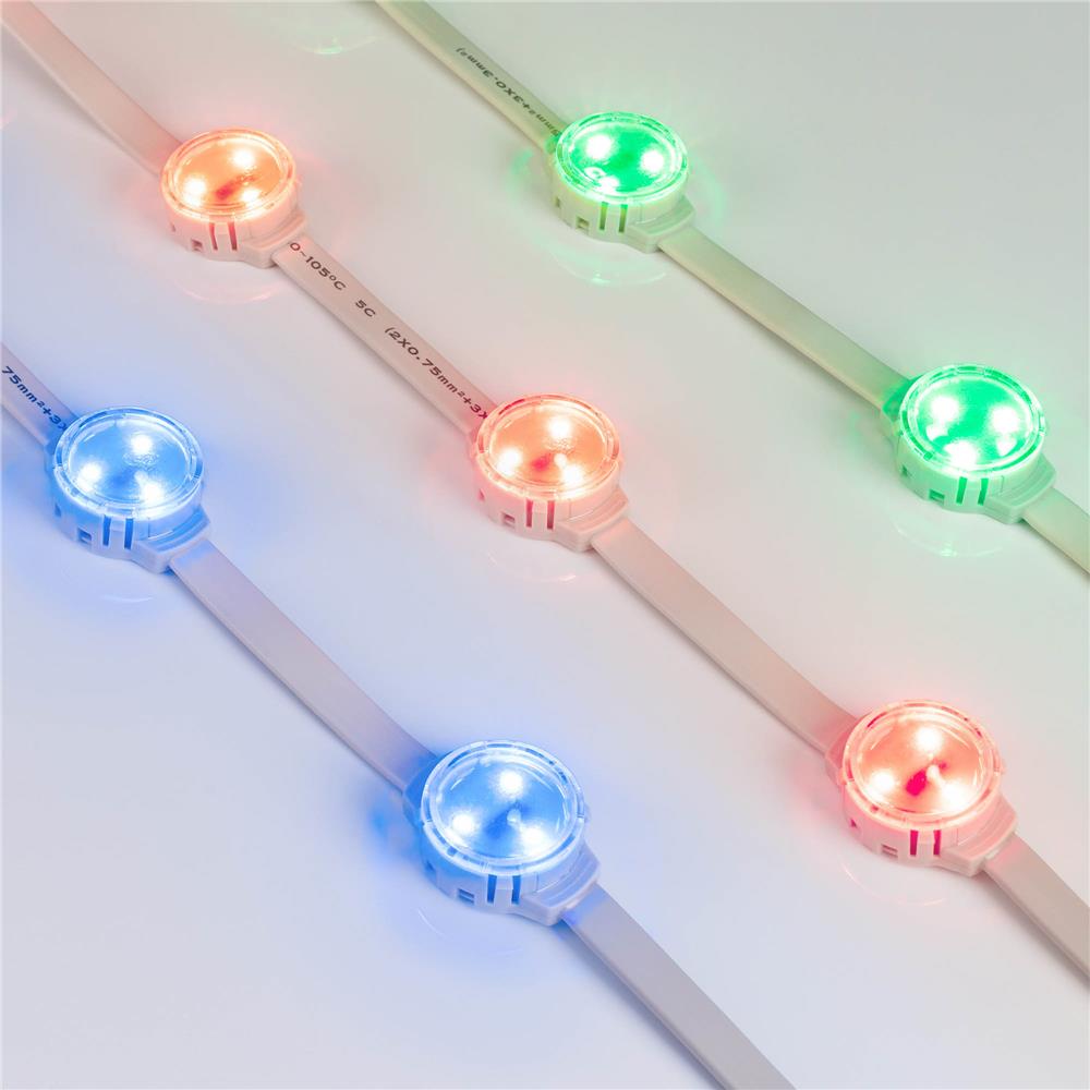 Модуль управляемый Arlight SOLEX-DMX-3535-3-12V RGB 120deg (D30x16mm, 0.75W, IP67)