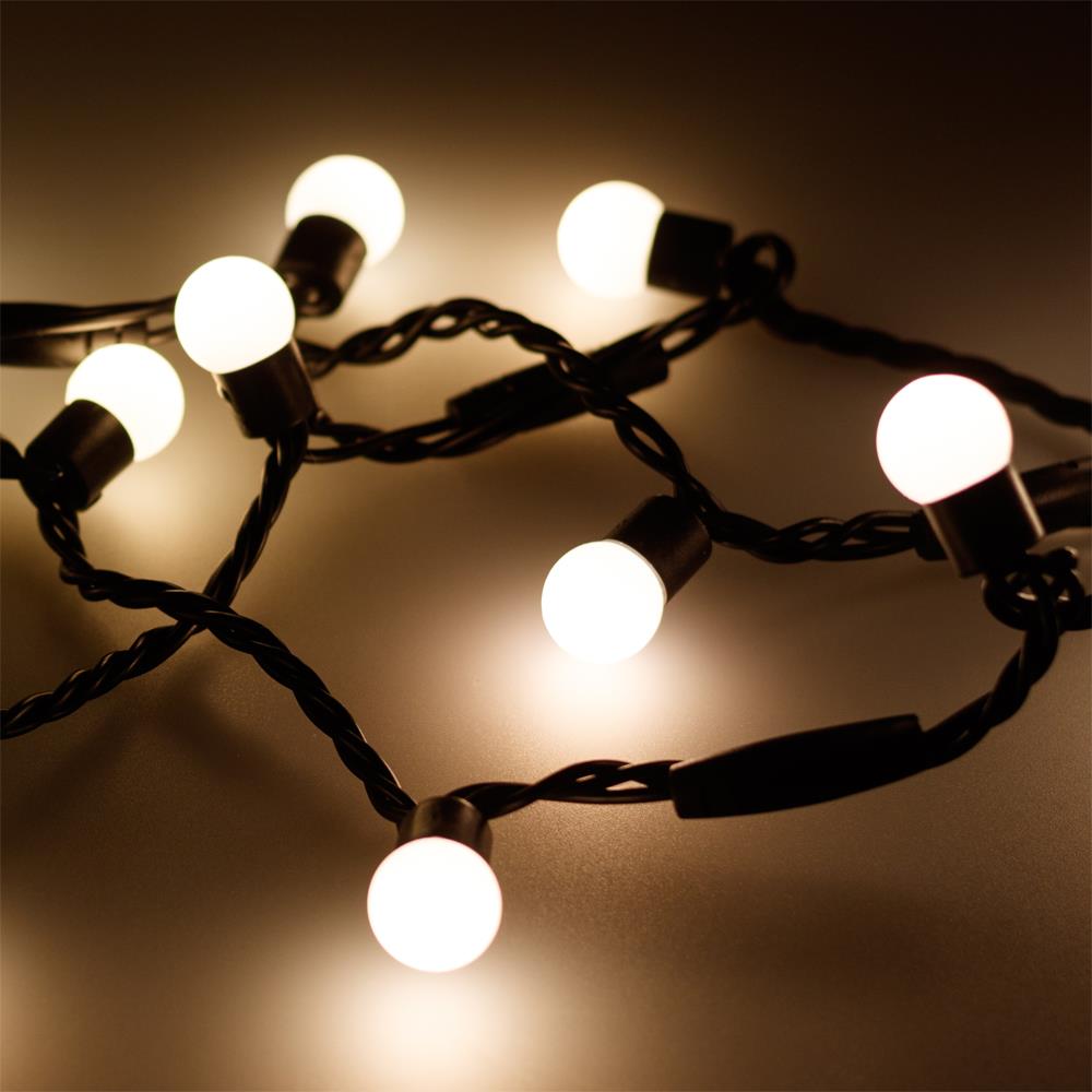 Светодиодная гирлянда Ardecoled ARD-BALL-CLASSIC-D17.5-20000-BLACK-200LED WARM (230V, 14W)