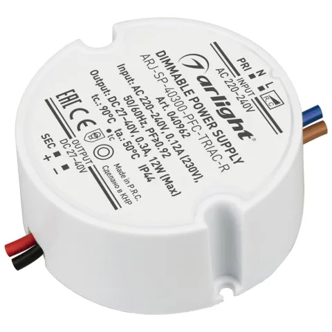 Блок питания Arlight ARJ-SP-40300-PFC-TRIAC-R (12W, 27-40V, 300mA)