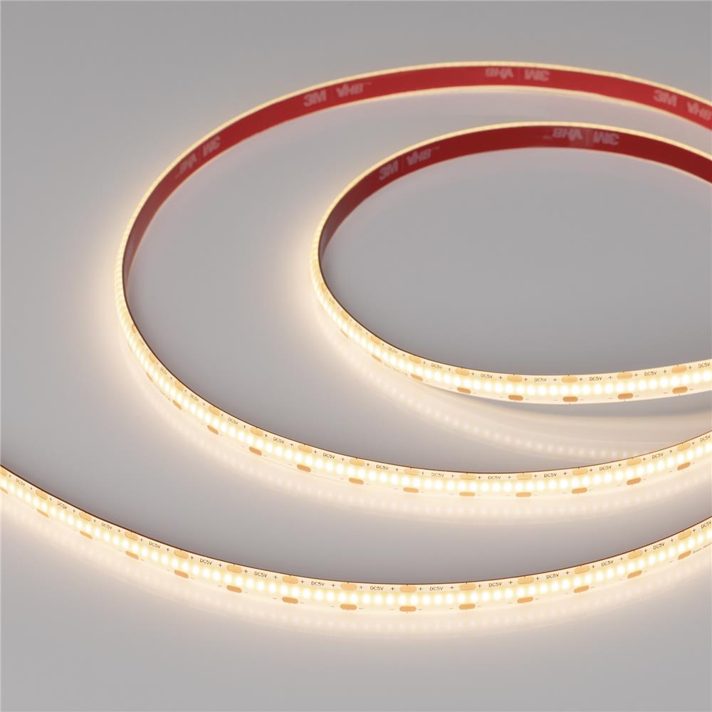 Светодиодная лента герметичная Arlight COB-SE-X360-8mm 5V Warm3000 (5 W/m, IP65, CSP, 5m)