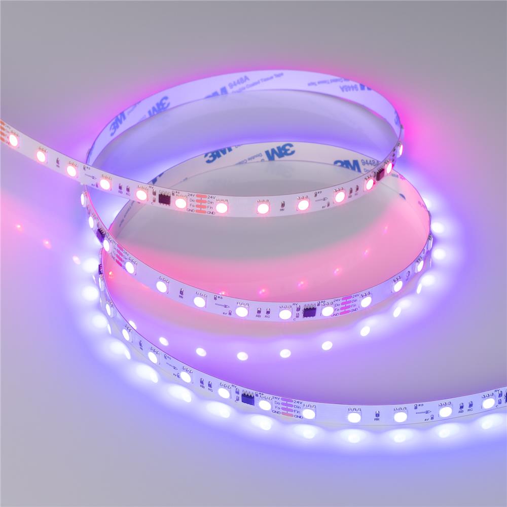 Светодиодная лента Arlight SPI-F140-10mm 24V RGB-PX7-BPT (22 W/m, IP20, 3535, 5m)