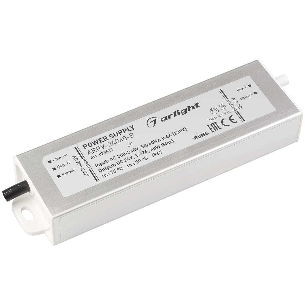 Блок питания Arlight ARPV-24040-B (24V, 1.7A, 40W)