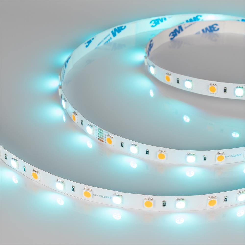 Светодиодная лента Arlight RT-B60-10mm 24V RGBW-Warm (14.4 W/m, IP20, 5060, 5m)
