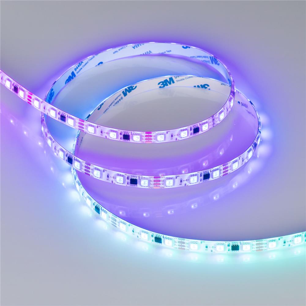 Светодиодная лента герметичная Arlight SPI-SE-B60-10mm 12V RGB-PX3-BPT (12 W/m, IP65, 5060, 5m)