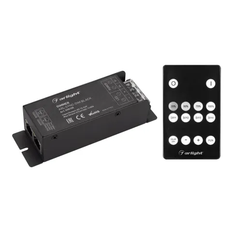 Диммер Arlight ARL-SYNC-DIM Black (12-24V, 1x25A, ПДУ 14кн, RF, RJ45)