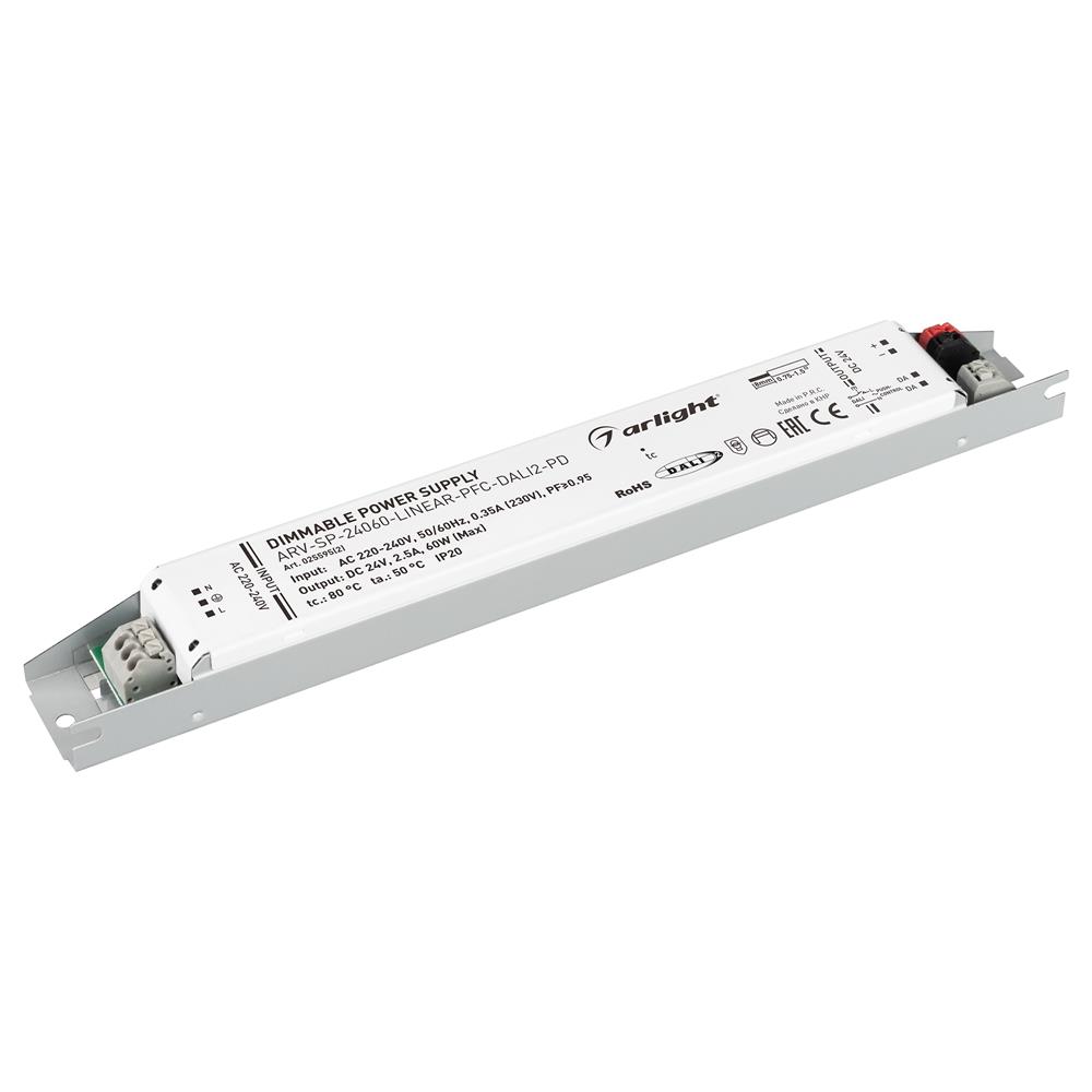 Блок питания Arlight ARV-SP-24060-LINEAR-PFC-DALI2-PD (24V, 2.5A, 60W)