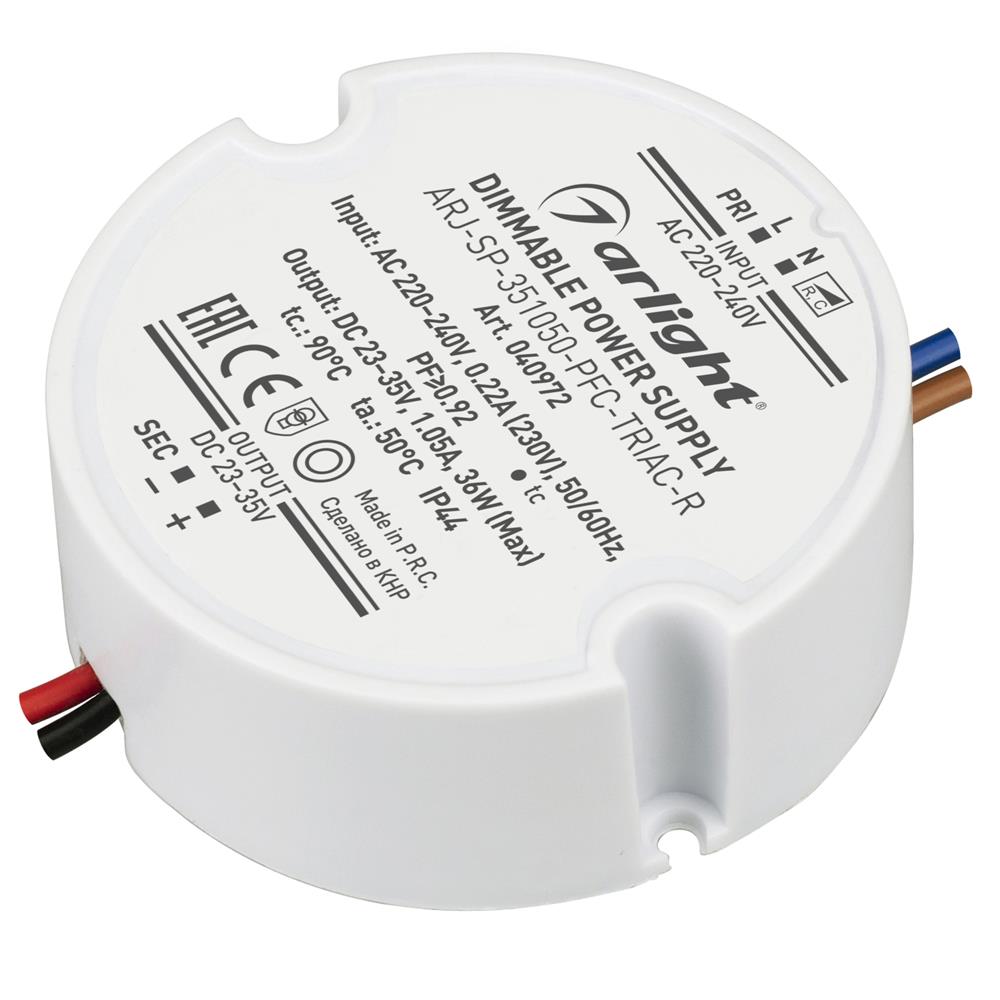 Блок питания Arlight ARJ-SP-351050-PFC-TRIAC-R (36W, 23-35V, 1050mA)