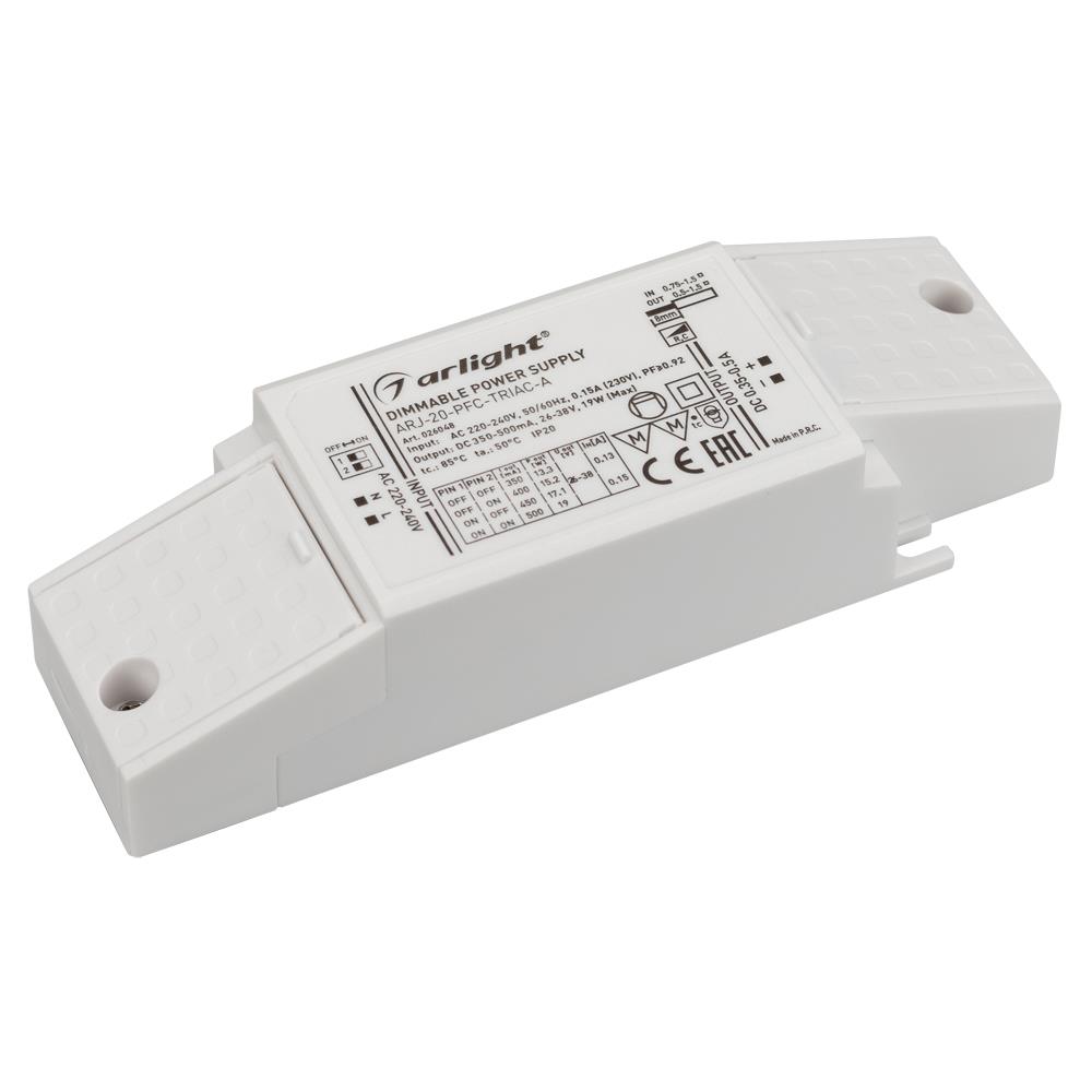 Блок питания Arlight ARJ-20-PFC-TRIAC-A (20W, 350-500mA)