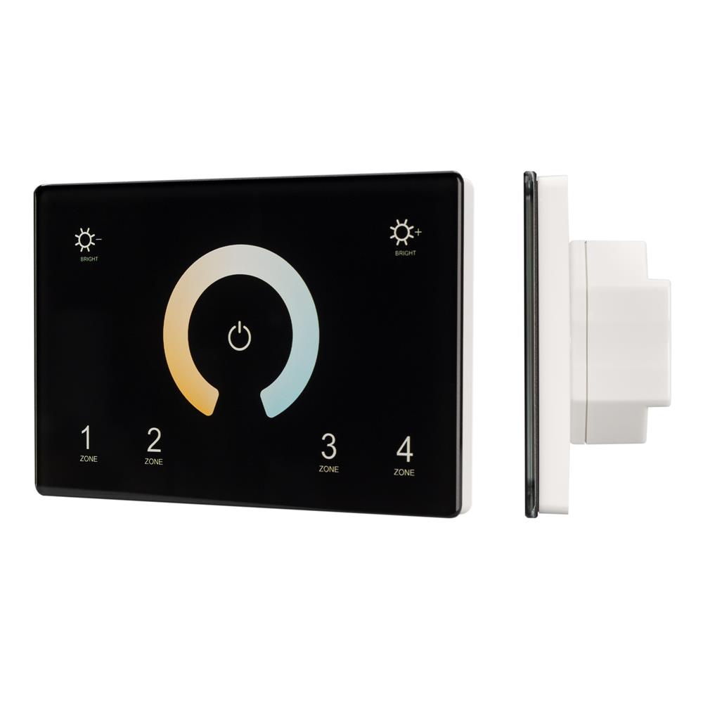 Панель Arlight Sens SMART-P81-MIX Black (230V, 4 зоны, 2.4G)