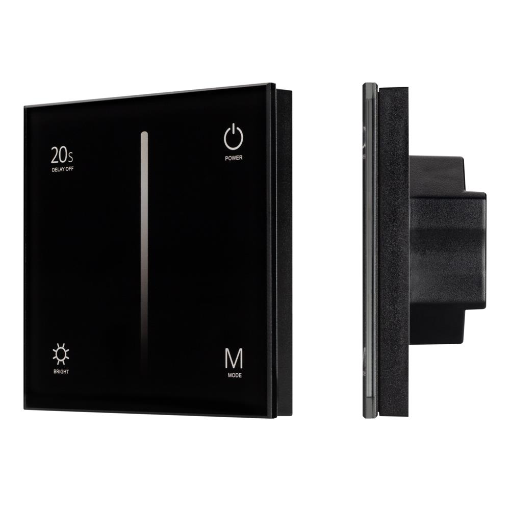 Панель Arlight SMART-P6-DIM-G-IN Black (12-24V, 4x3A, Sens, 2.4G)