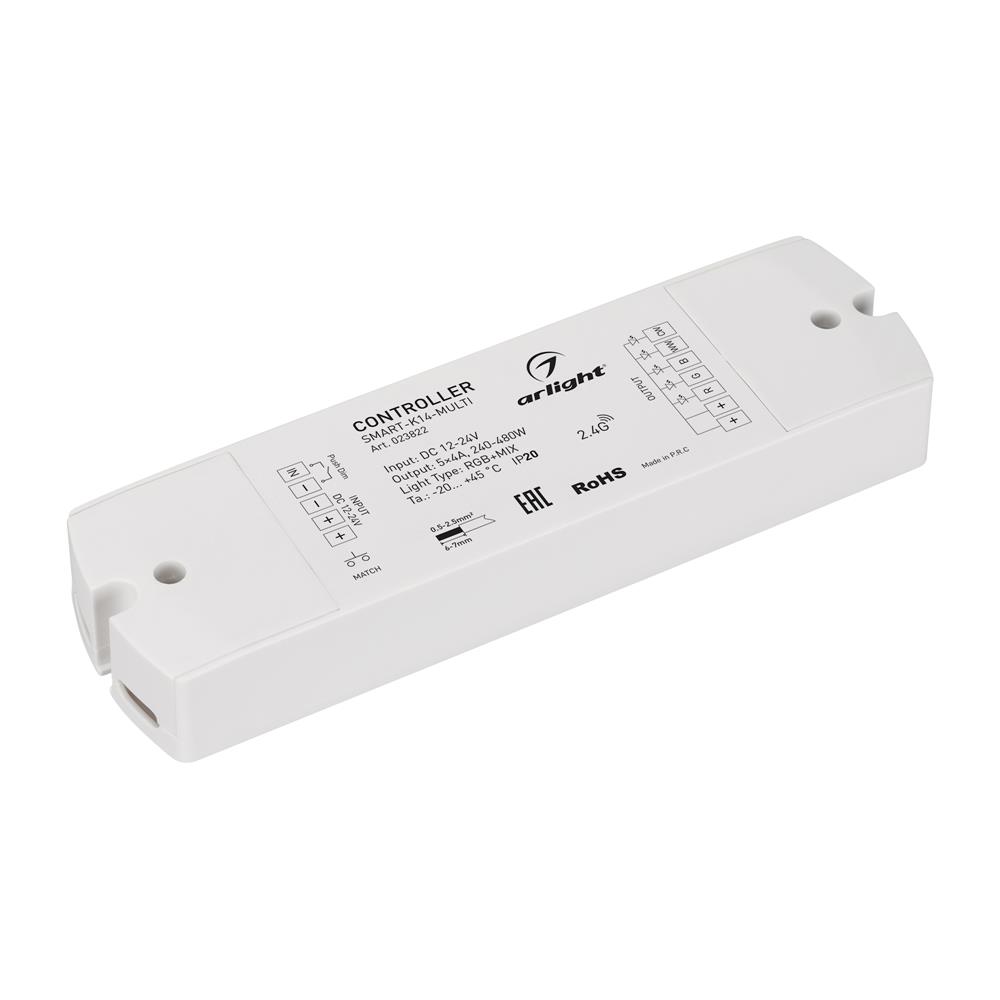 Контроллер Arlight SMART-K14-MULTI (12-24V, 5x4A, RGB-MIX, 2.4G)
