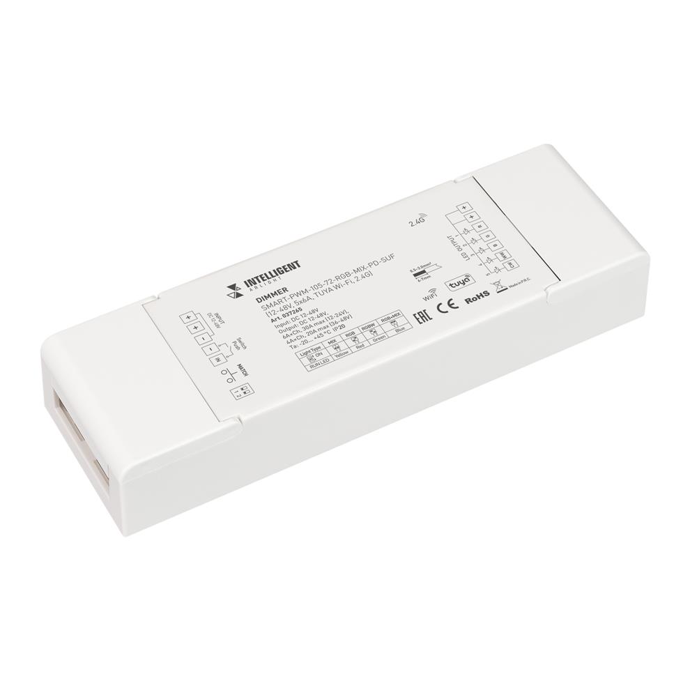 Диммер Arlight SMART-PWM-105-72-RGB-MIX-PD-SUF (12-48V, 5x6A, TUYA Wi-Fi, 2.4G)