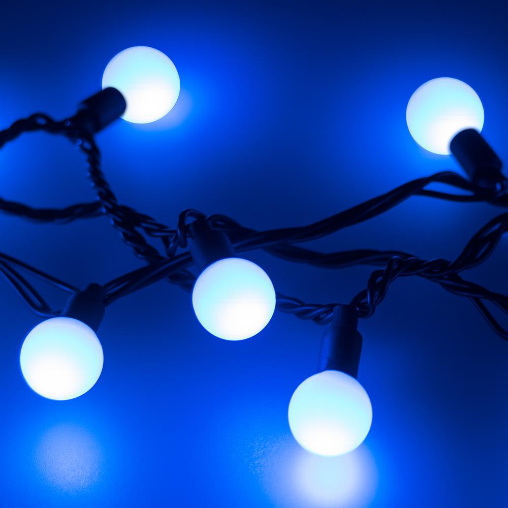 Светодиодная гирлянда Ardecoled ARD-BALL-CLASSIC-D23-20000-BLACK-160LED BLUE (230V, 7W)
