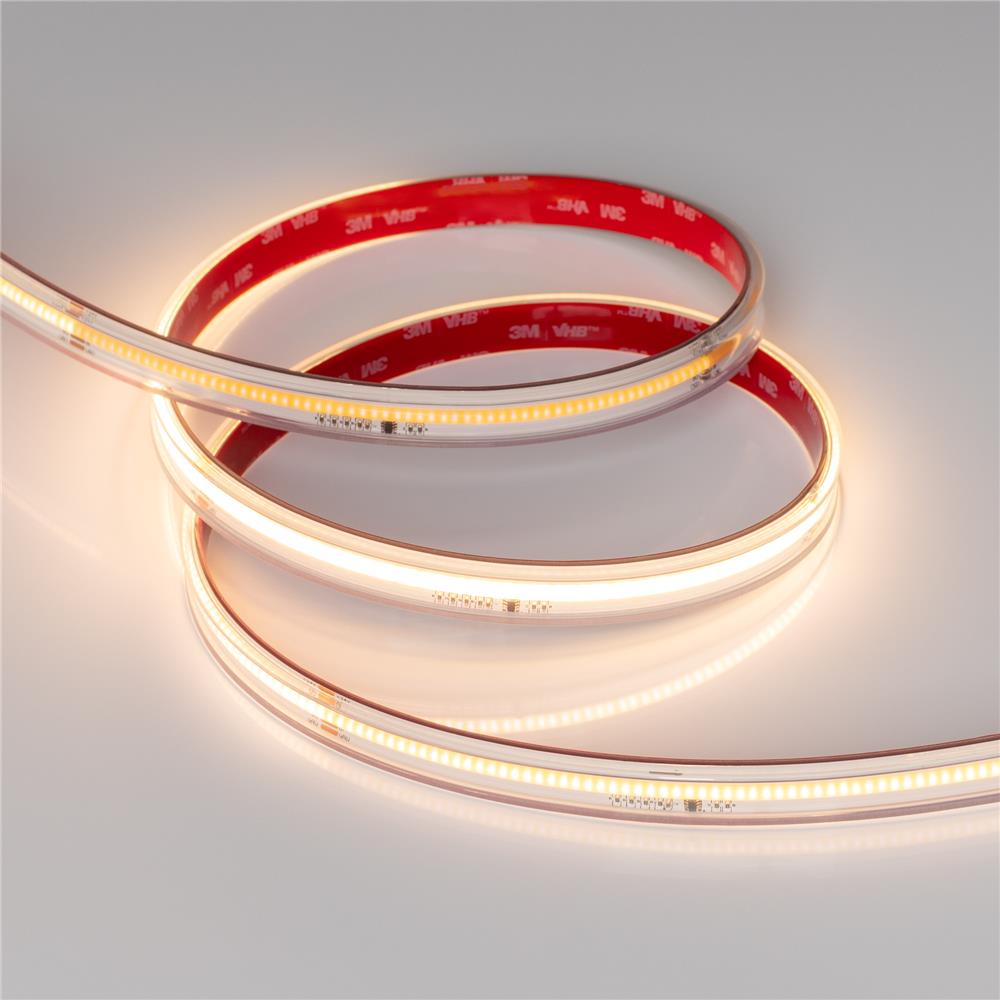 Светодиодная лента герметичная Arlight SPI-COB-PS-X378-14mm 24V Warm2700-PX63-BPT (7 W/m, IP67, 5m)
