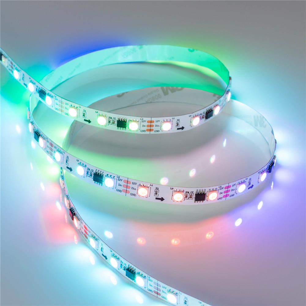 Светодиодная лента Arlight SPI-B60-10mm 12V RGB-PX3 (14.4 W/m, IP20, 5060, 5m)