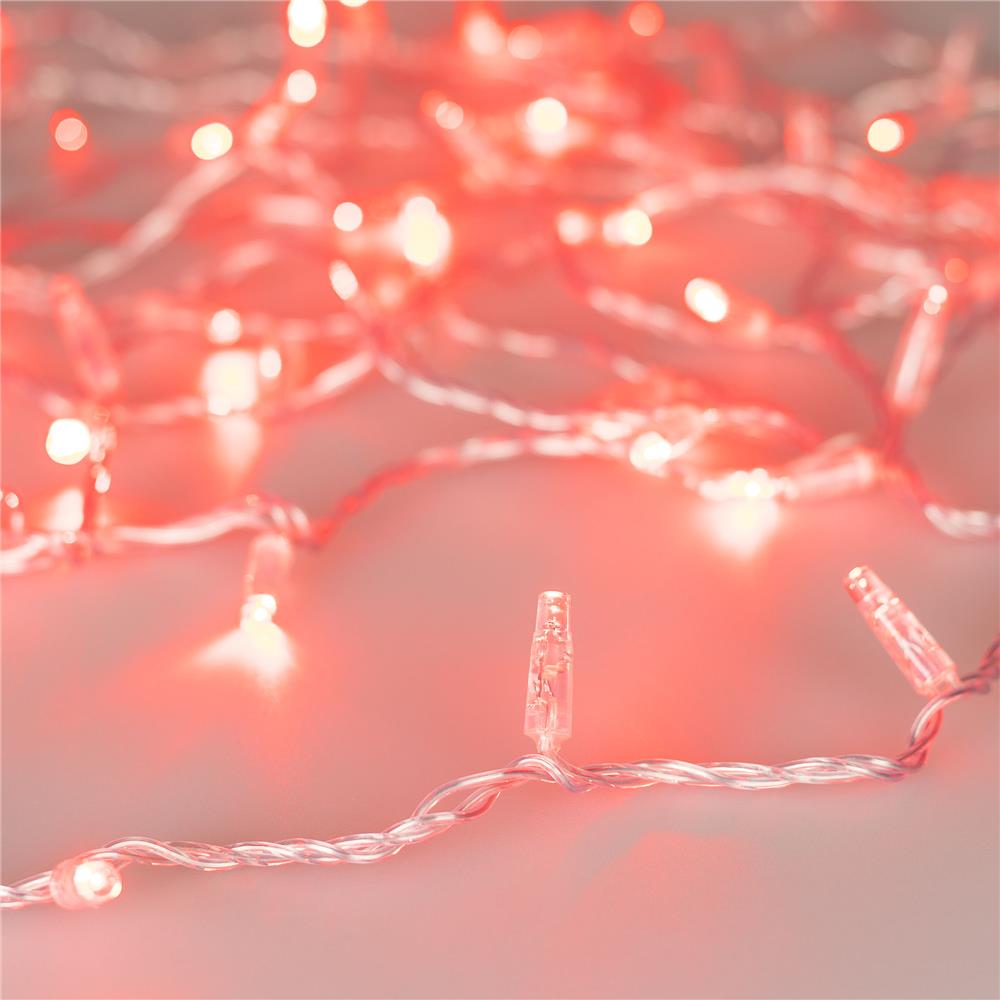 Светодиодная гирлянда Ardecoled ARD-STRING-CLASSIC-1000-CLEAR-100LED-PULSE Red (230V, 7W)