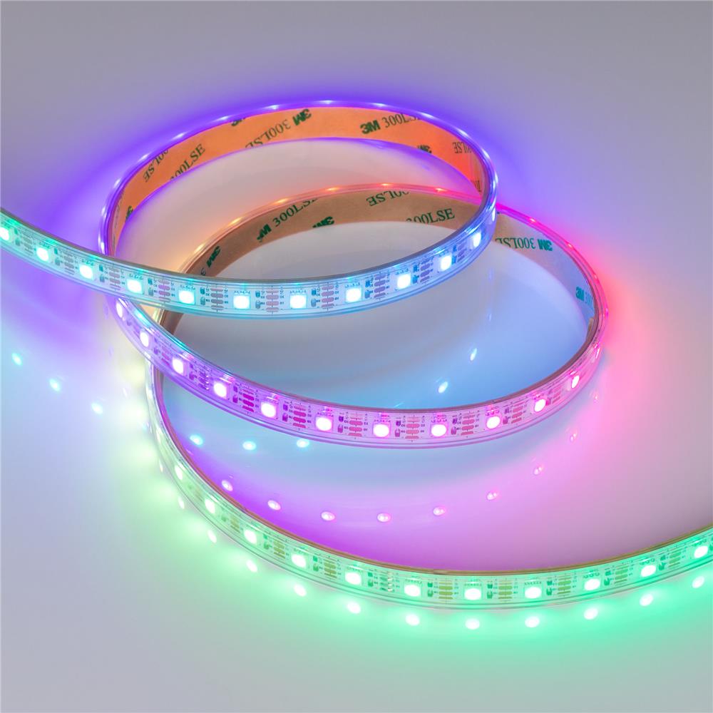 Светодиодная лента герметичная Arlight SPI-P-B60-12mm 12V RGB-PX1-BPT (8 W/m, IP66, 5060, 5m)