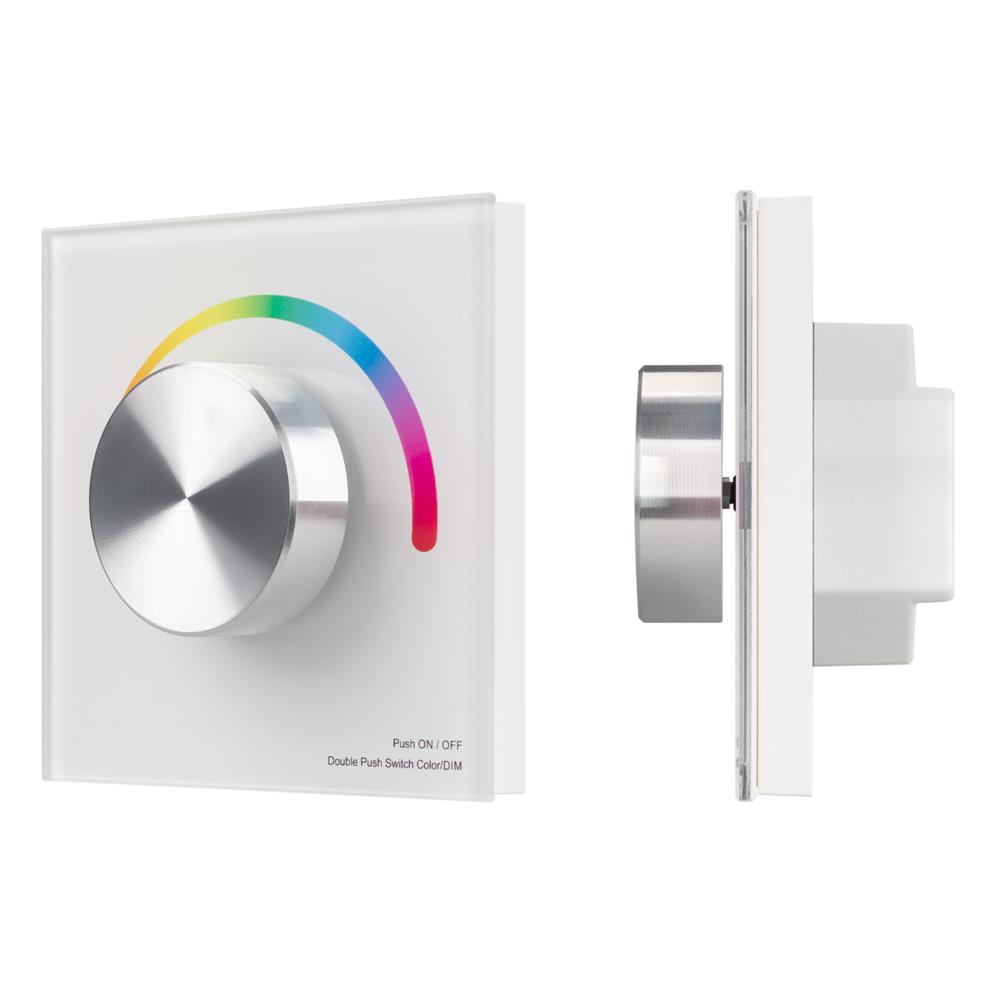 Панель Arlight SMART-P8-RGB-G-IN White (12-24V, 3x4A, Rotary, 2.4G)