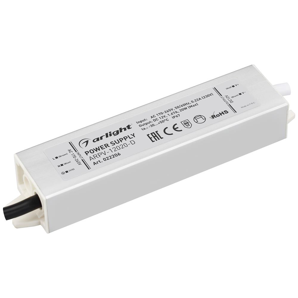 Блок питания Arlight ARPV-12020-D (12V, 1.7A, 20W)