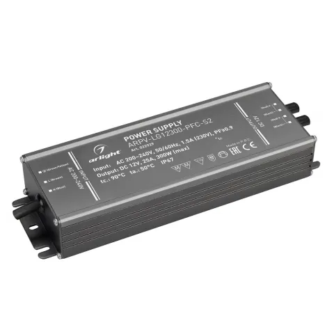 Блок питания Arlight ARPV-LG12300-PFC-S2 (12V, 25.0A, 300W)