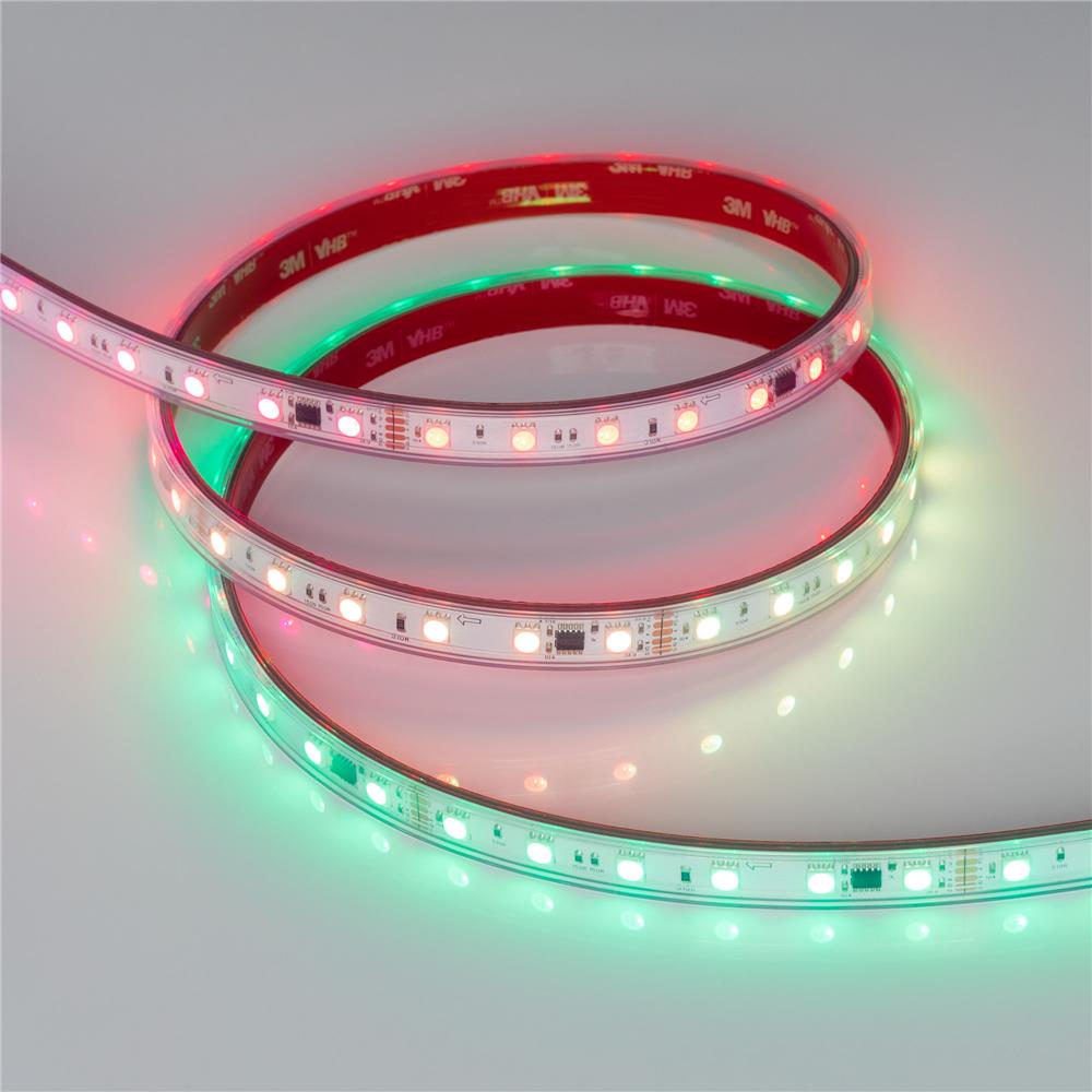 Светодиодная лента герметичная Arlight DMX-PS-B60-12mm 24V RGB-PX6 (14 W/m, IP67, 5060, 5m)