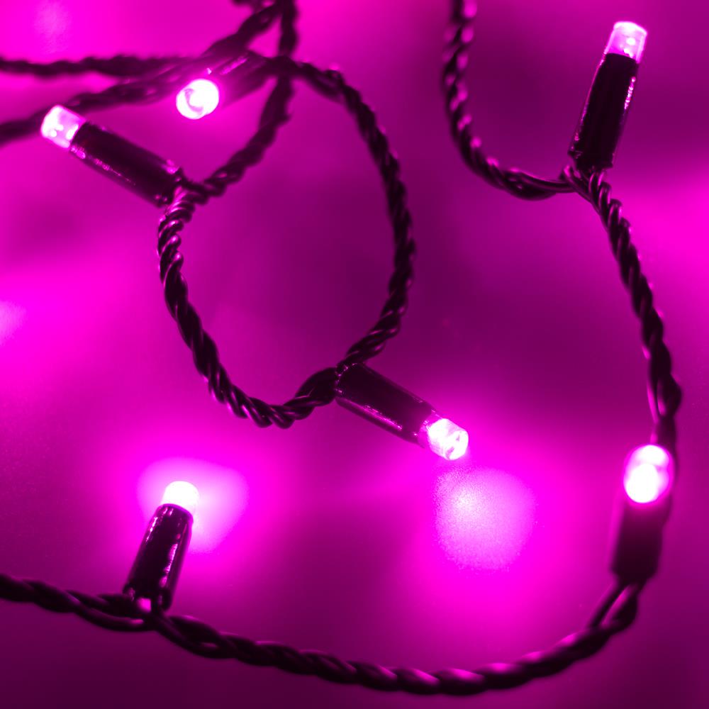 Светодиодная гирлянда Ardecoled ARD-STRING-CLASSIC-10000-BLACK-100LED-FLASH PINK (230V, 7W)