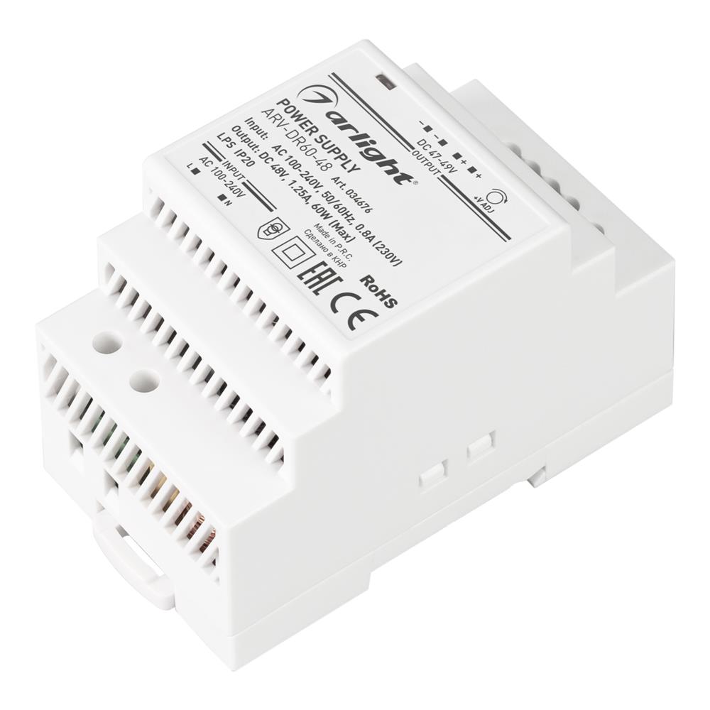 Блок питания Arlight ARV-DR60-48 (48V, 1.25A, 60W)