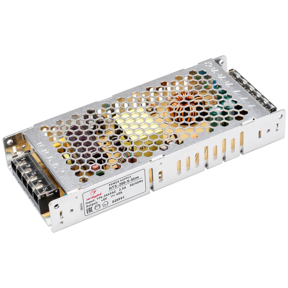 Блок питания Arlight HTS-200-5-Slim (5V, 40A, 200W)