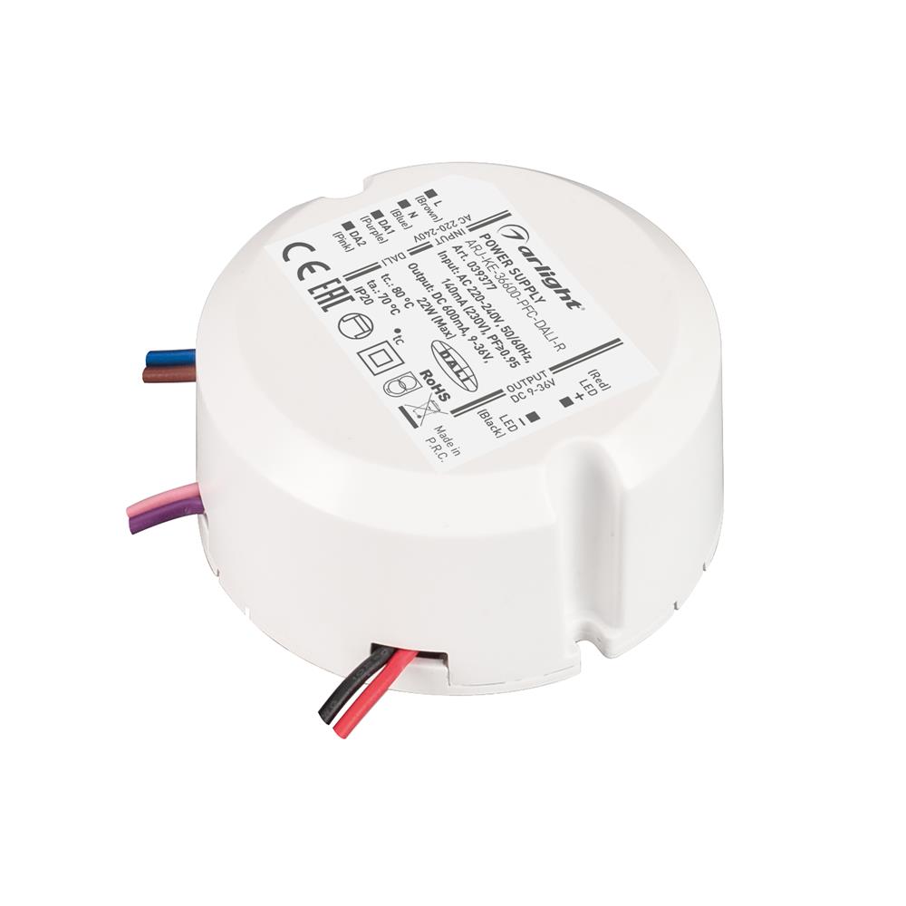 Блок питания Arlight ARJ-KE-36600-PFC-DALI-R (22W, 9-36V, 0.6A)