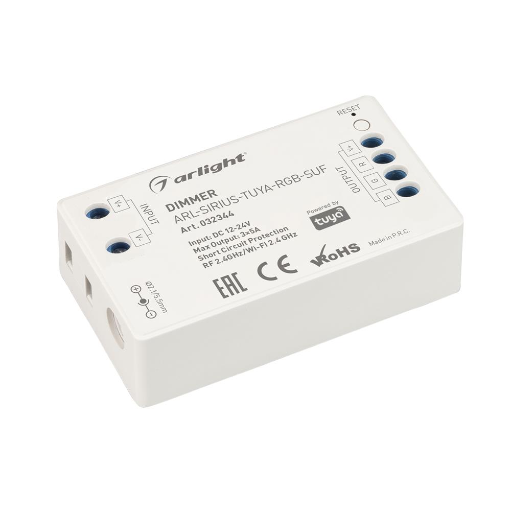 Диммер Arlight ARL-SIRIUS-TUYA-RGB-SUF (12-24V, 3x5A, 2.4G)