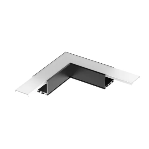 Угол Arlight PLS-LOCK-H25-L90 BLACK (с экраном MAT-L)