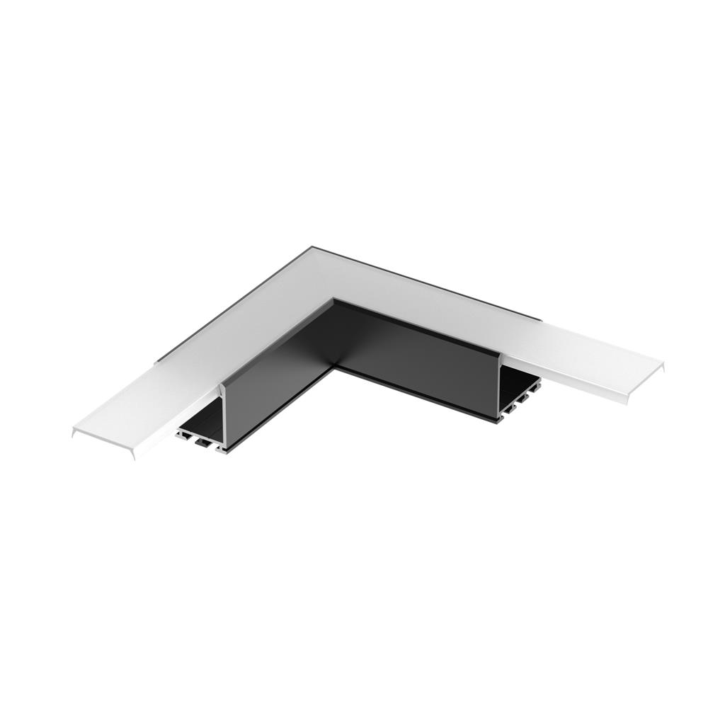 Угол Arlight PLS-LOCK-H25-L90 BLACK (с экраном MAT-L)