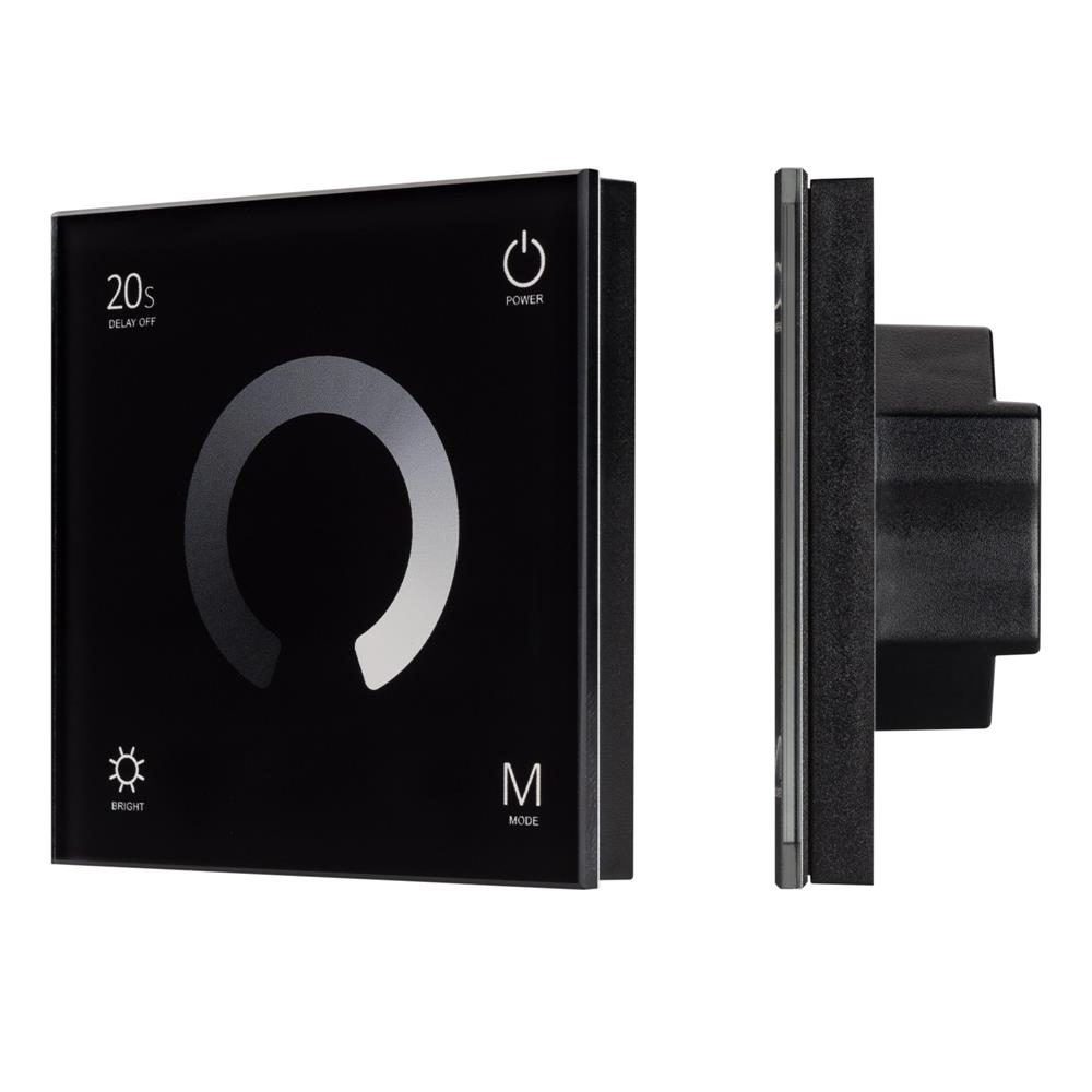 Панель Arlight SMART-P4-DIM-G-IN Black (12-24V, 4x3A, Sens, 2.4G)