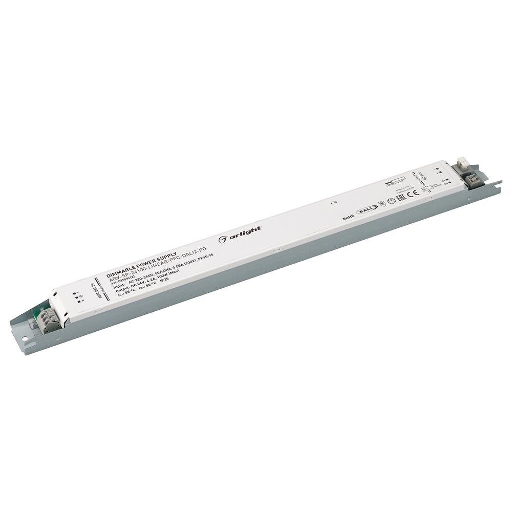 Блок питания Arlight ARV-SP-24100-LINEAR-PFC-DALI2-PD (24V, 4.2A, 100W)