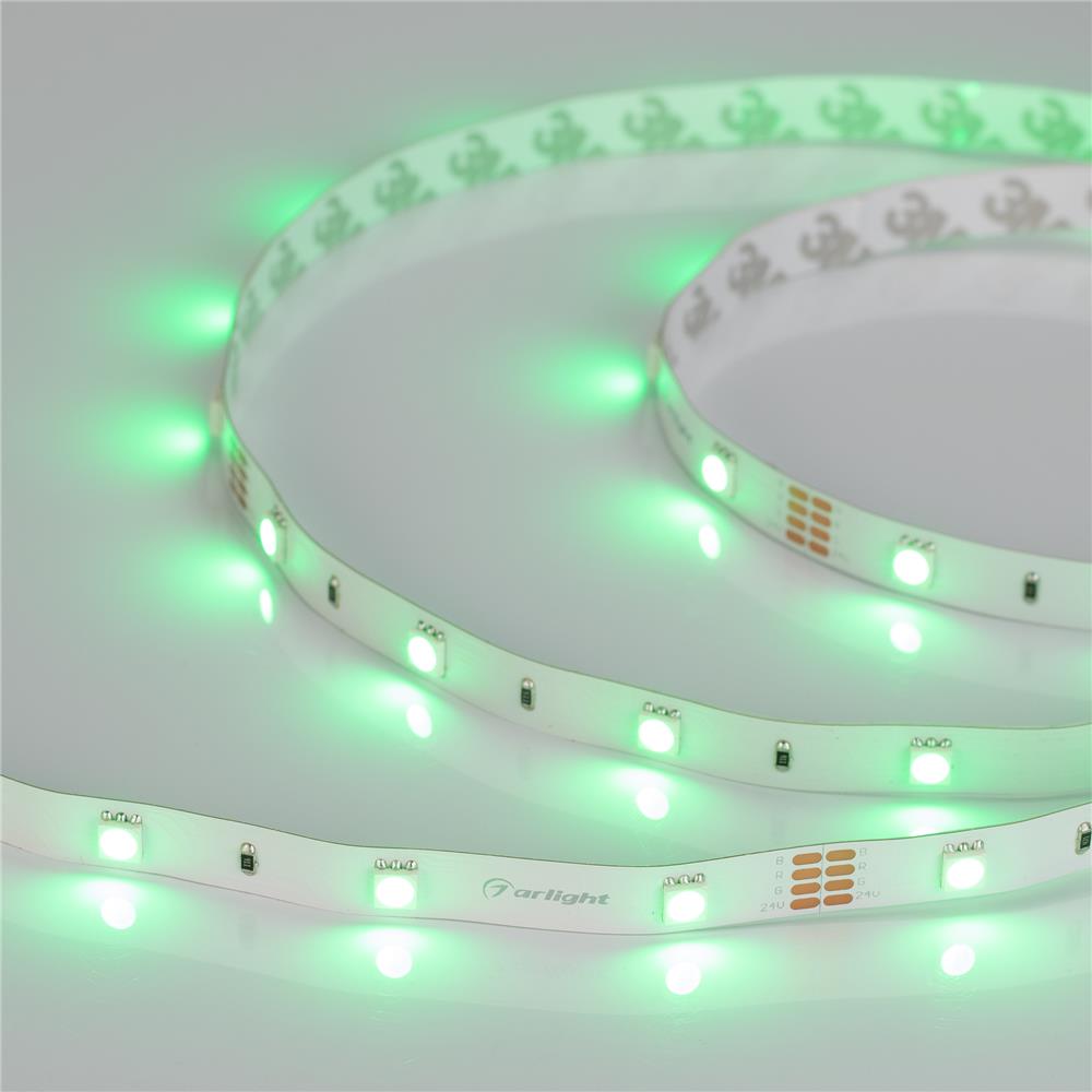 Светодиодная лента Arlight RT-B30-10mm 24V RGB (7.2 W/m, IP20, 5060, 5m)